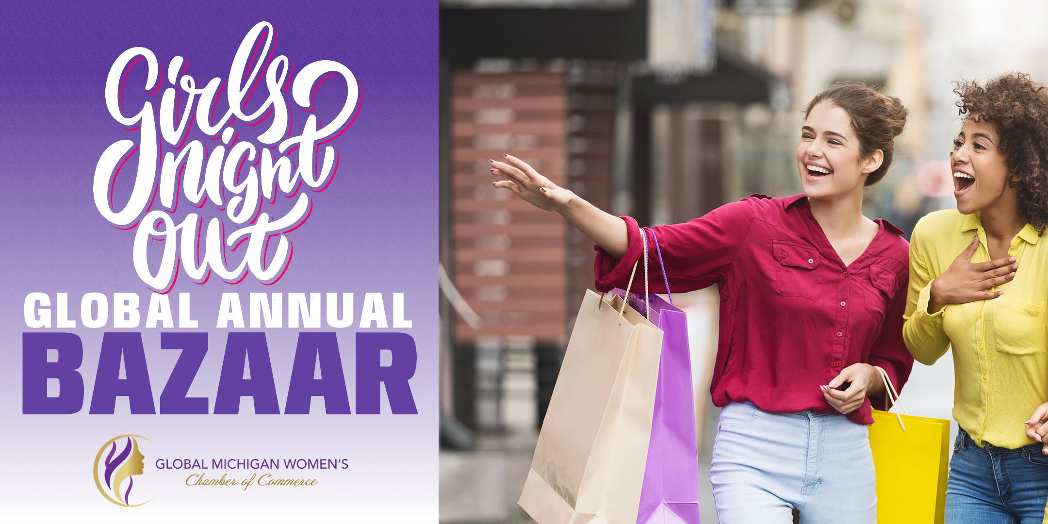 Global Michigan Women's Chamber of Commerce Girls Night Out Shopping Event Warren MI Michigan Nonprofit November 2025 Metro Detroit Global Annual Bazaar