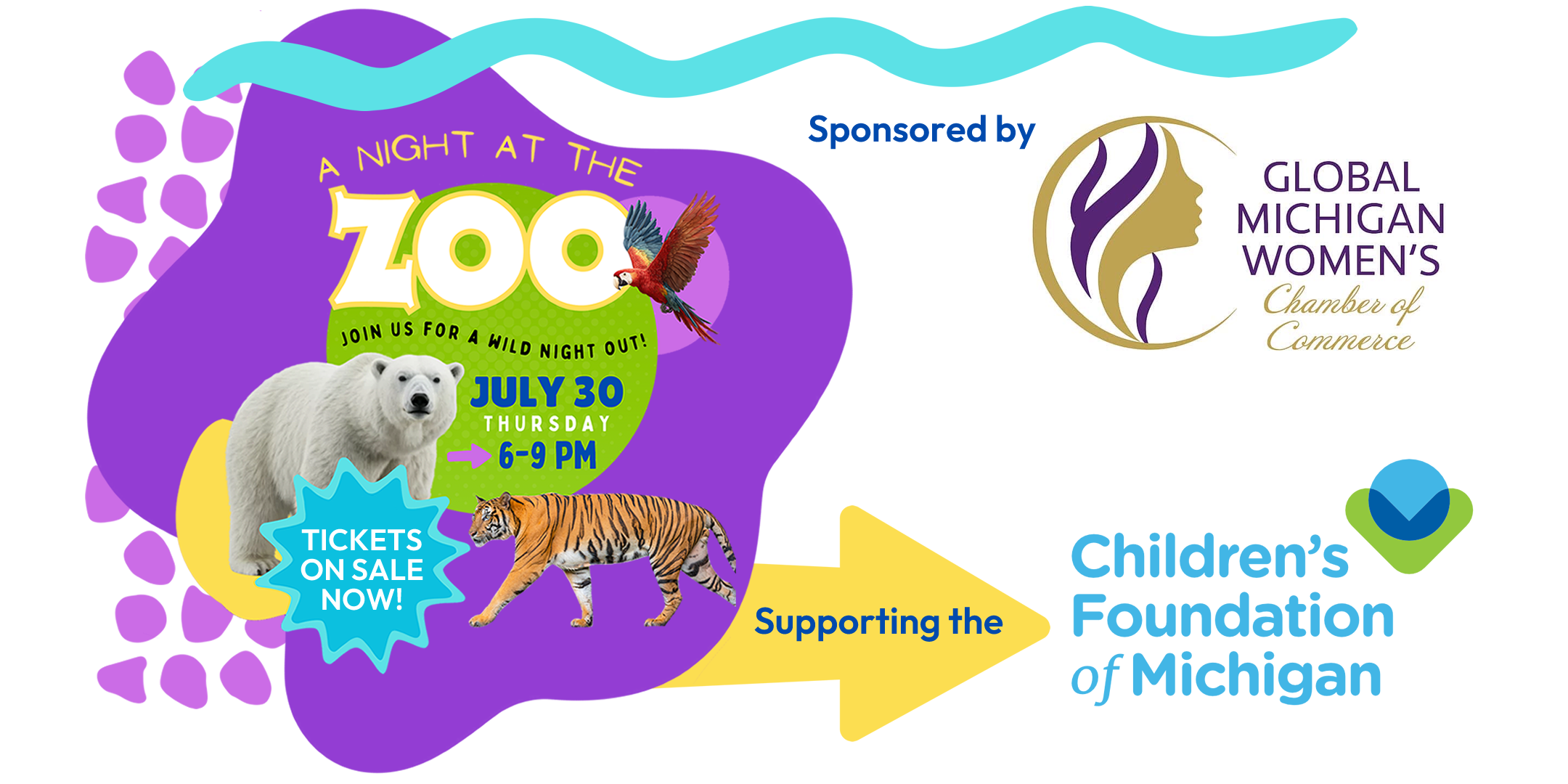 2026 GASF A Night at the Zoo home Global Michigan Women's Chamber of Commerce presents A Night at the ZOO! Sponsoring the Children's Foundation of Michigan, A Night at the ZOO offers attendees entertainment, shopping, and many activities for families - including caricatures and face painting - all while strolling through the Detroit Zoo!